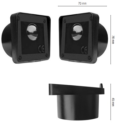 Coppia Fotocellule Da Incasso 12/24v